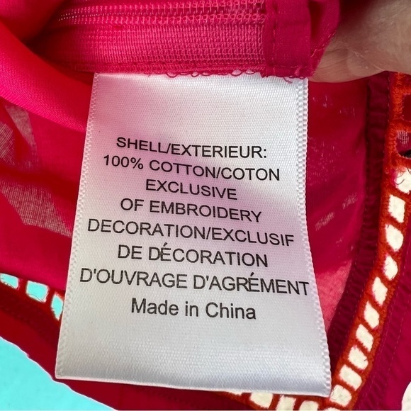 CLEARANCE TORY BURCH MIRROR BEADED EMBROIDERED MAGENTA PINK TUNIC TOP SIZE 4 - Picture 7 of 9